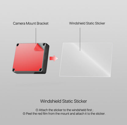 2PCS Reusable Static Windshield Sticker for Dash Cam Mounts