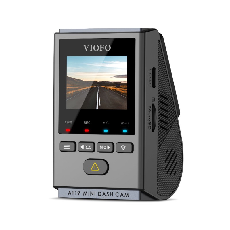 Support 24H Parking Monitor Motion Detection Dash Cam 2K VIOFO A119 V2 2560x1440P Super HD 160 Wide Angle Car Dash Camera Discreet Design with GPS Logger Anti-glare Filter G-Sensor Loop Recording 